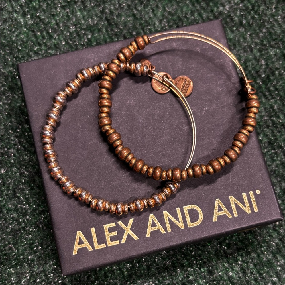 Alex and Ani gold beaded bracelet